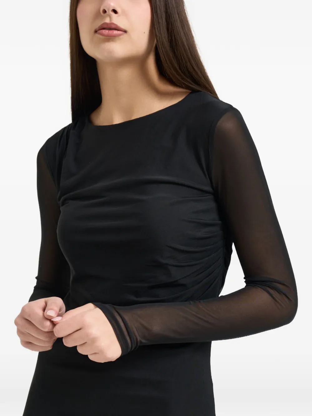 Patrizia Pepe long-sleeve dress - Nero