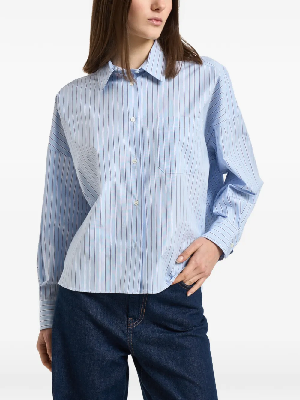 Weekend Max Mara striped buttoned shirt - Blu