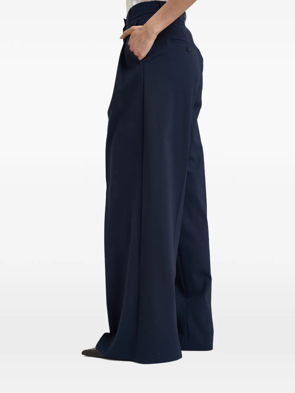  Weekend Max Mara High-rise Wide-leg Trousers - Blue 