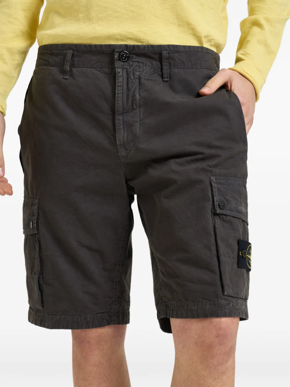 Stone Island logo-patch cargo shorts - Grigio