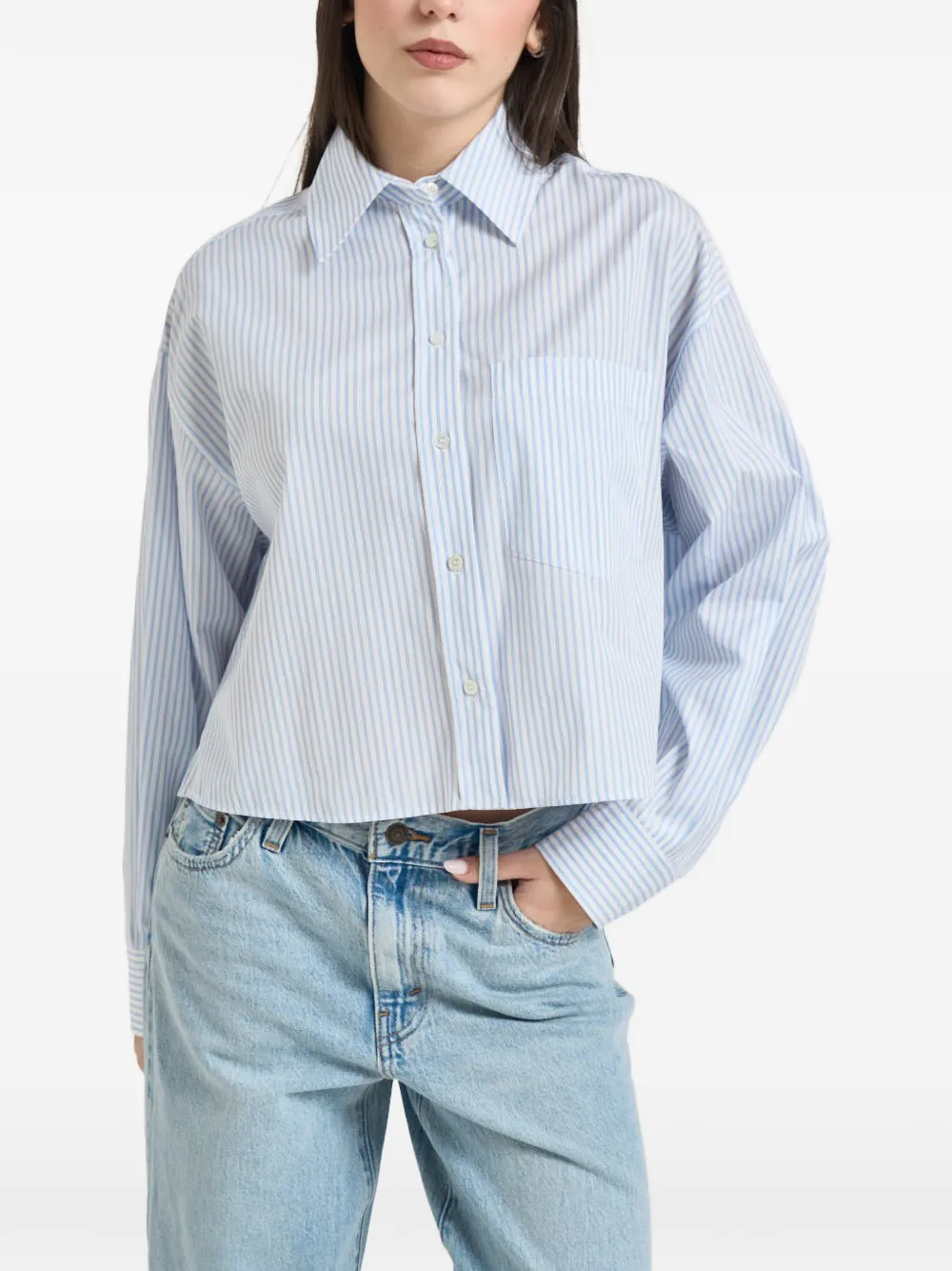 Weekend Max Mara Eden striped pocket shirt - Blu