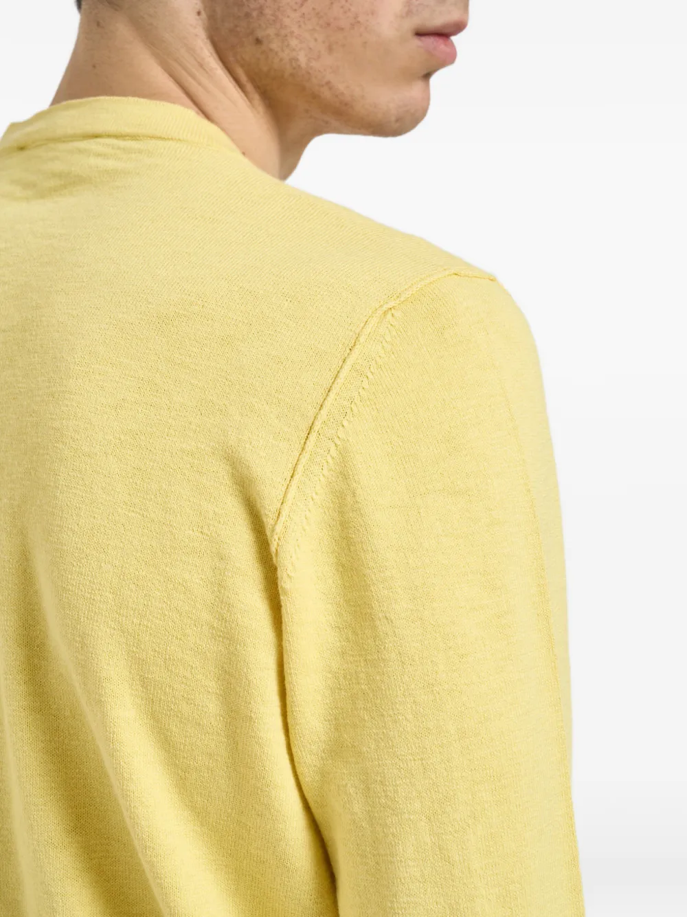 Stone Island 5100052 biologische katoenen en nylon trui Geel