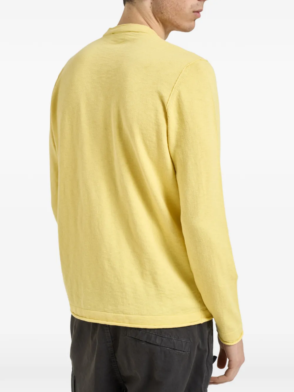 Stone Island 5100052 biologische katoenen en nylon trui Geel