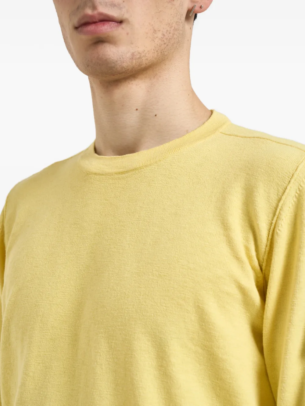 Stone Island 5100052 biologische katoenen en nylon trui Geel