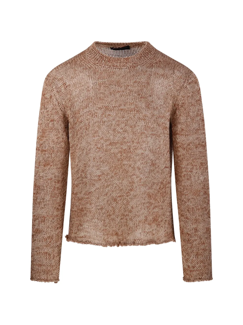 Fabrizio Del Carlo lettuce-hem sweater - Marrone