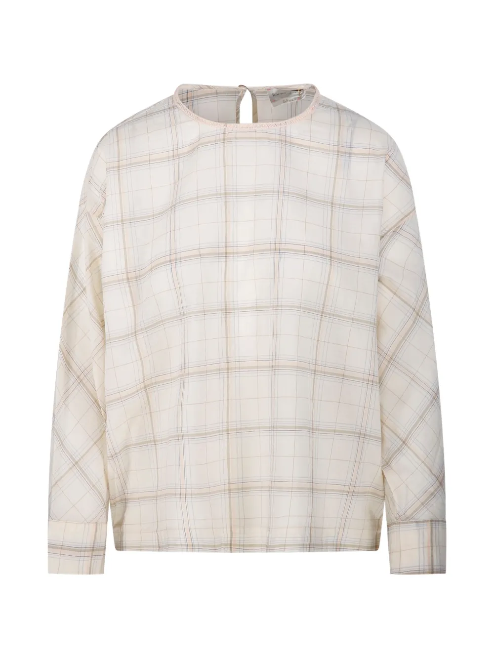 Forte Forte checked blouse - Toni neutri