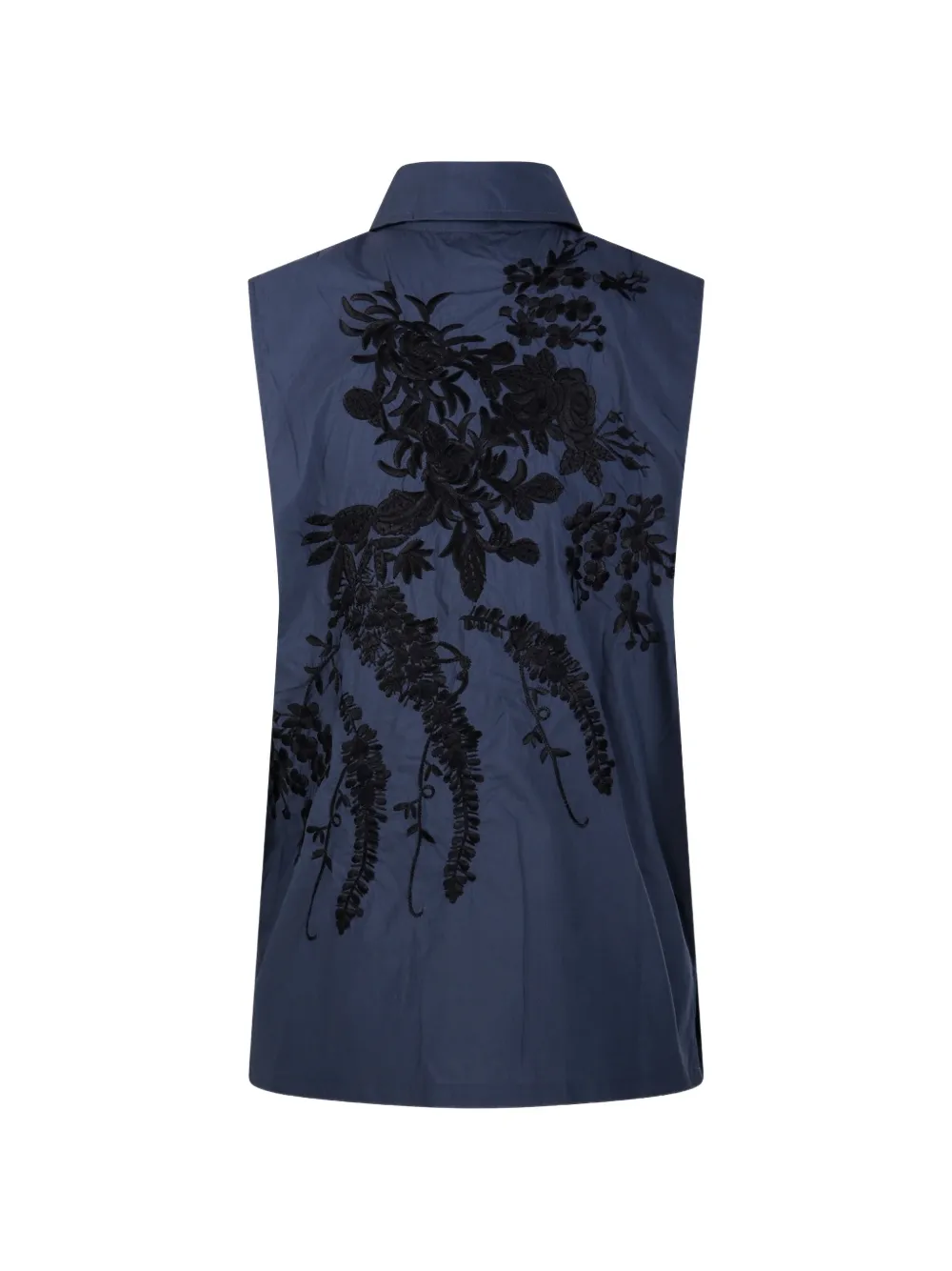 P.A.R.O.S.H. Blouse met geborduurde bloemen Blauw