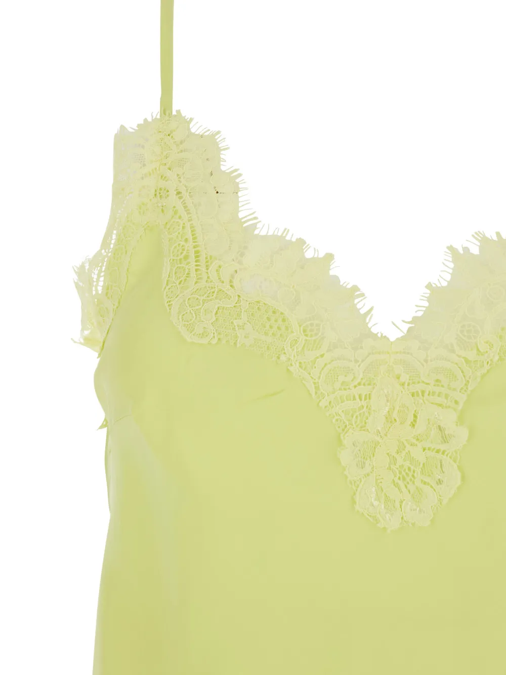  Gold Hawk Lace-trim Sleeveless Top - Yellow 