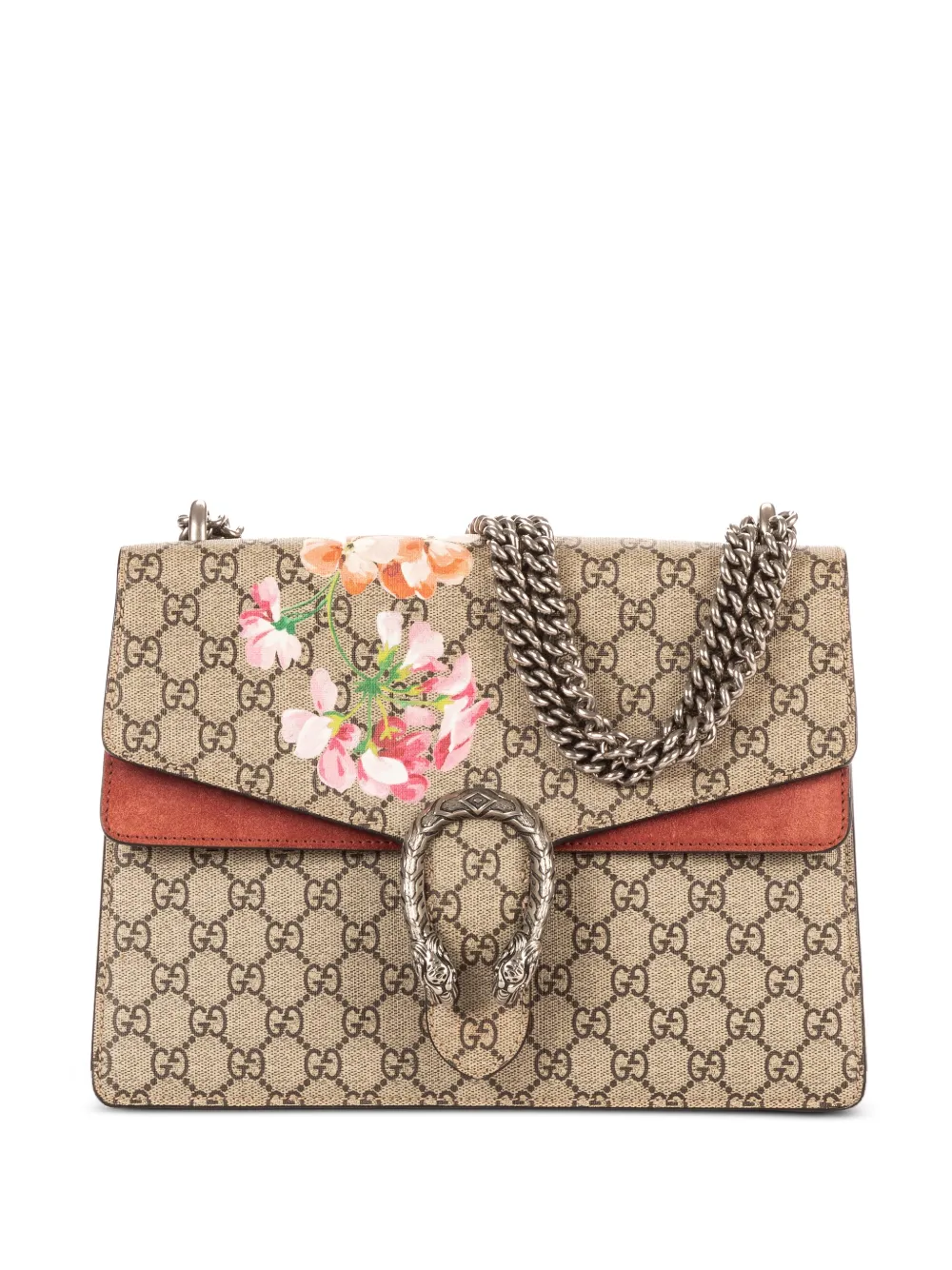 Gucci Pre-Owned Dionysus floral-print chain shoulder bag - Toni neutri