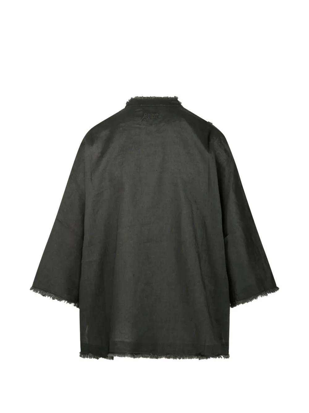 P.a.r.o.s.h. Frayed Shirt - Grey 