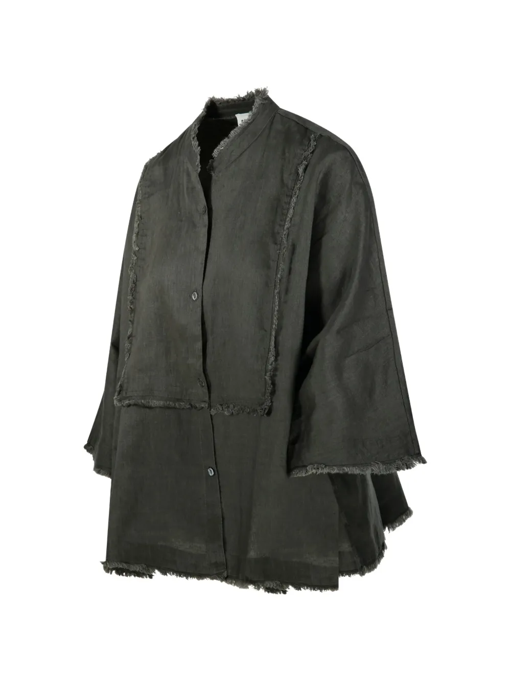  P.a.r.o.s.h. Frayed Shirt - Grey 