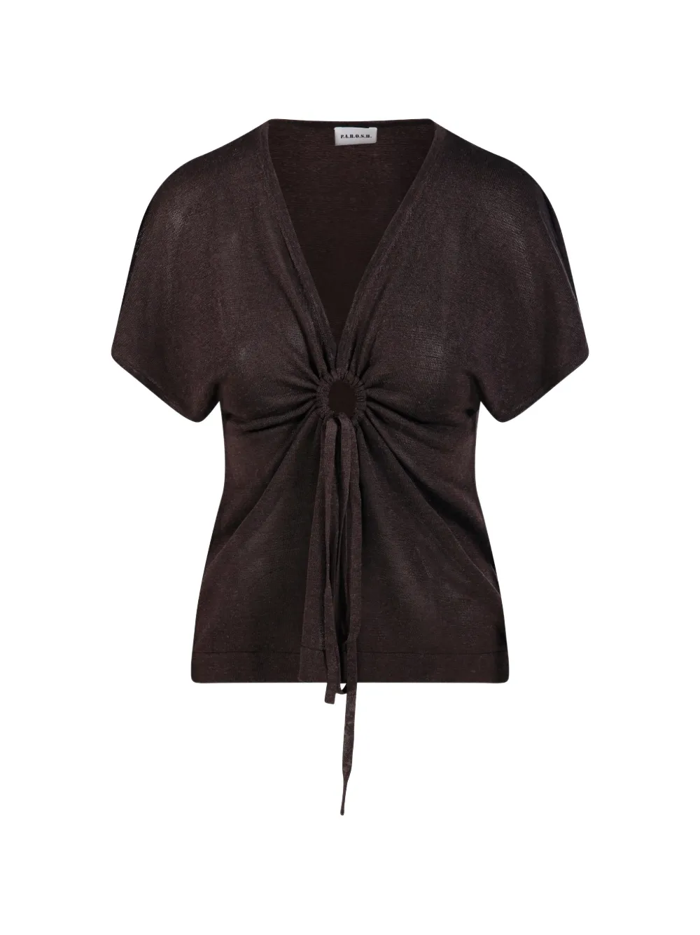 P.A.R.O.S.H. tie-waist top - Brown