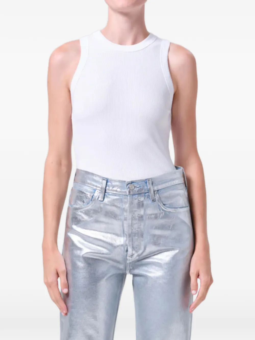 Agolde Leigh Tank Top In White