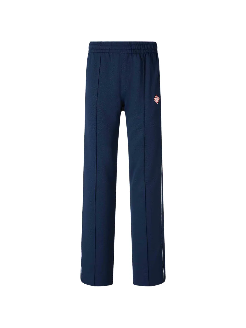 Casablanca embroidered-logo piqué track pants - Blu