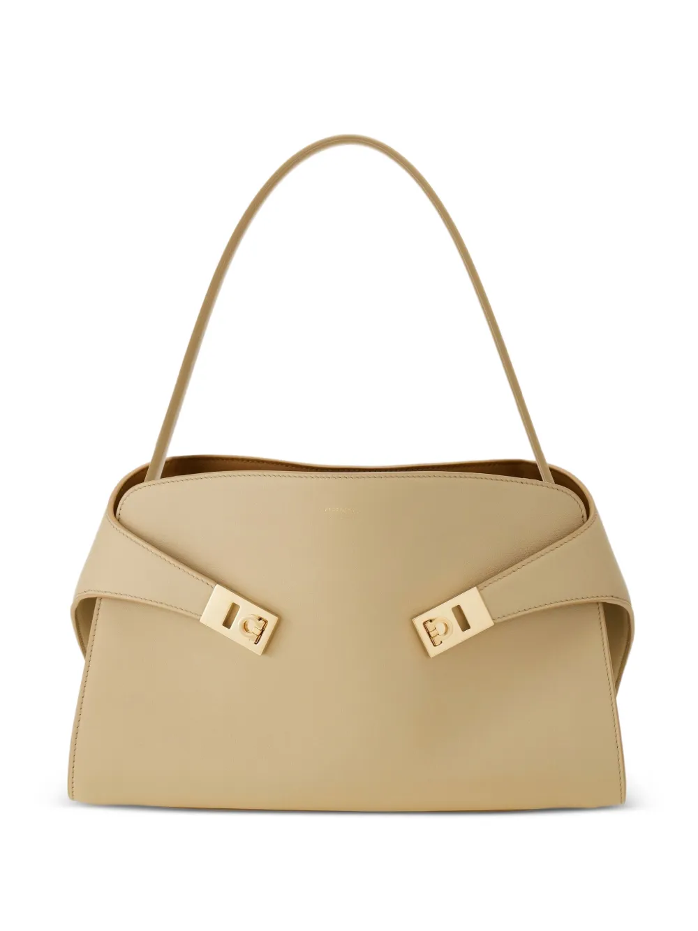 Ferragamo medium Hug Soft leather shoulder bag - Toni neutri