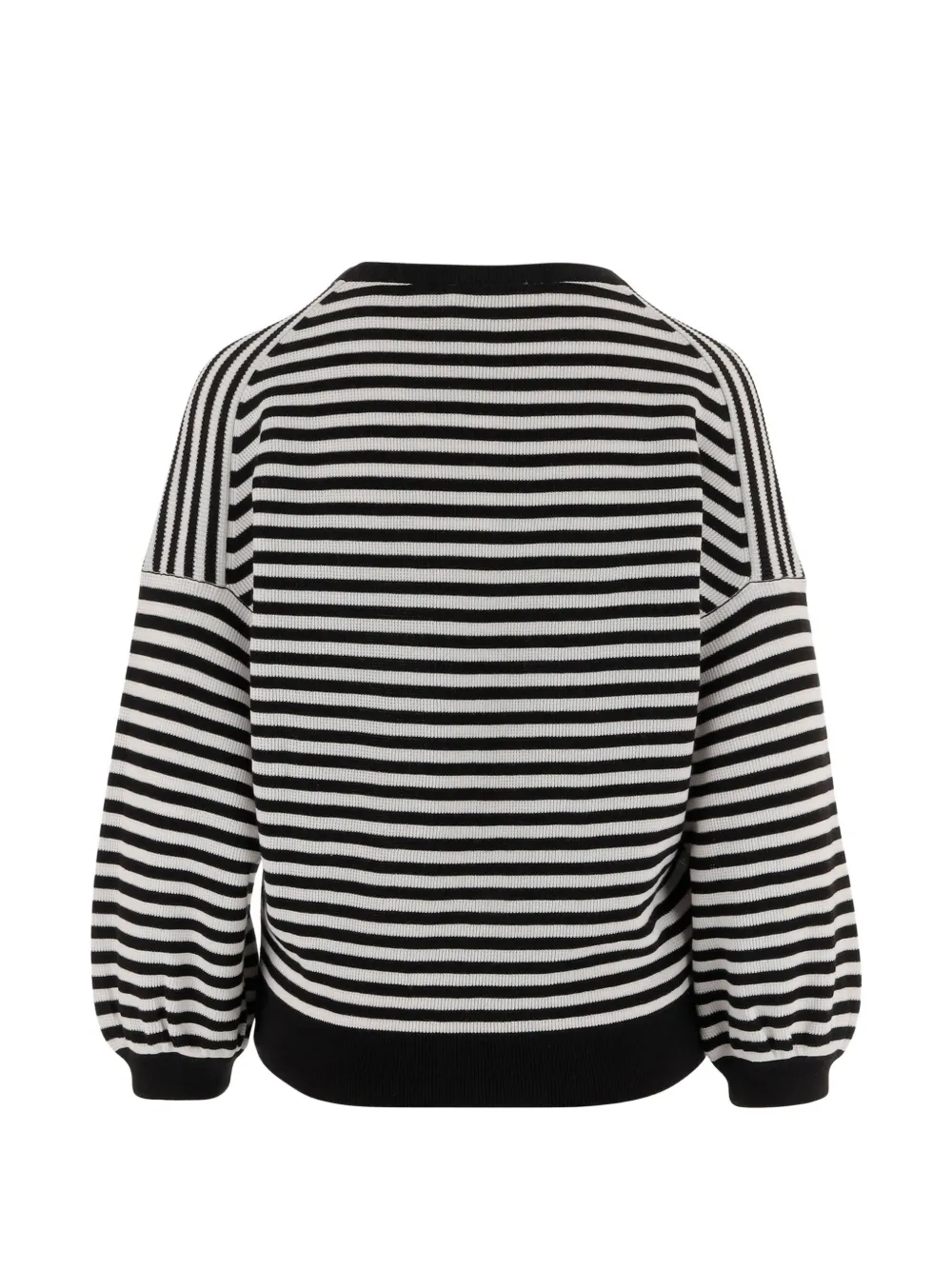  Bruno Manetti Striped Crew-neck Sweater - Black 