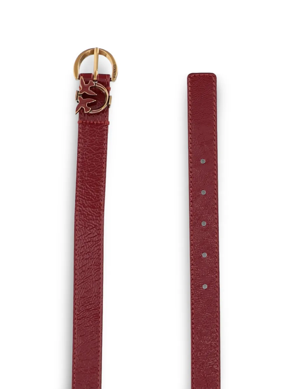  Pinko Bird-detail Buckle Belt - Red 