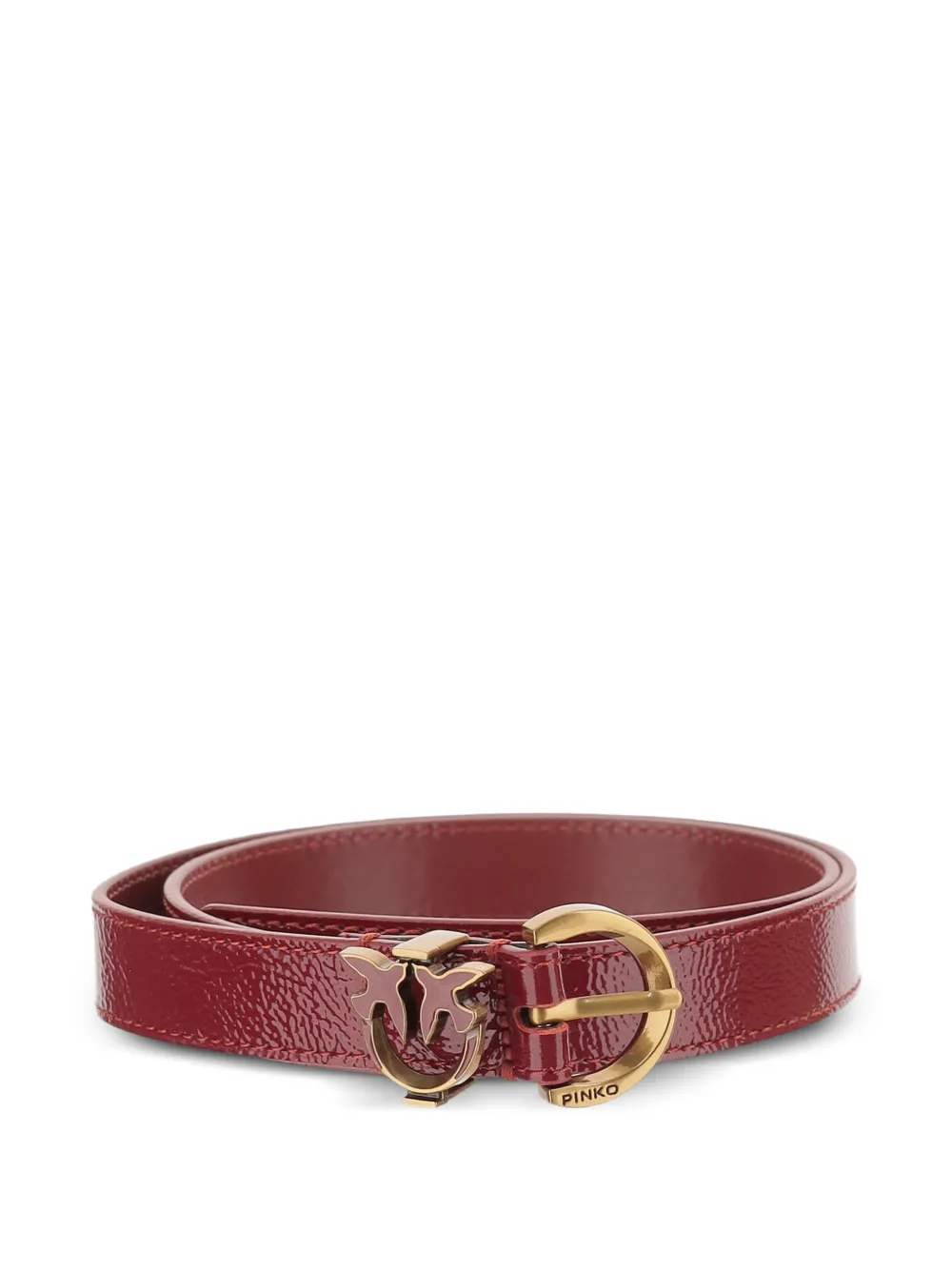 PINKO bird-detail buckle belt - Rosso