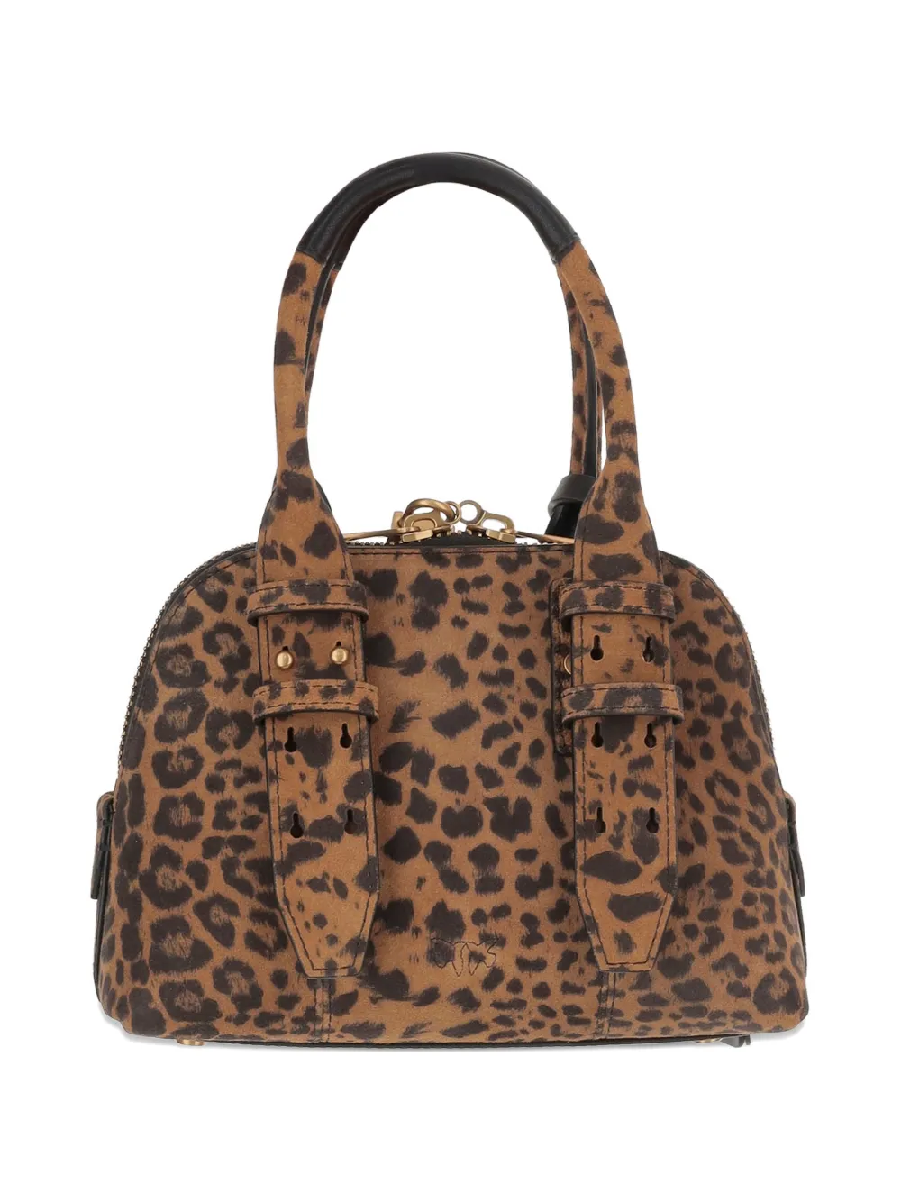  Pinko Mini Leopard-print Padlock Bag - Brown 