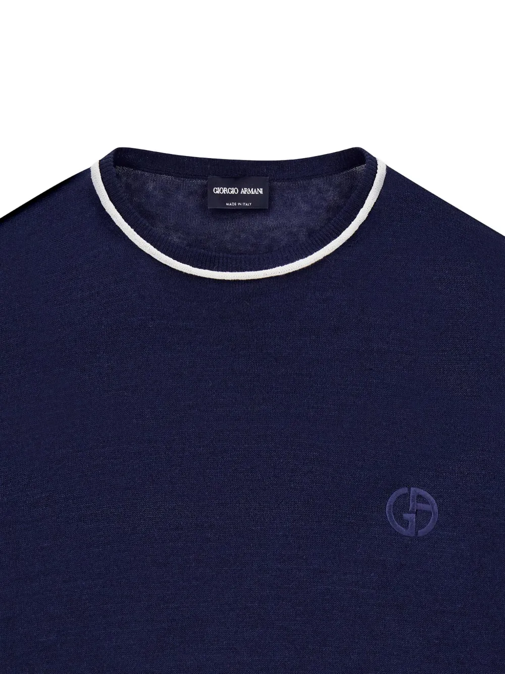 Giorgio Armani T-shirt met ronde hals Blauw