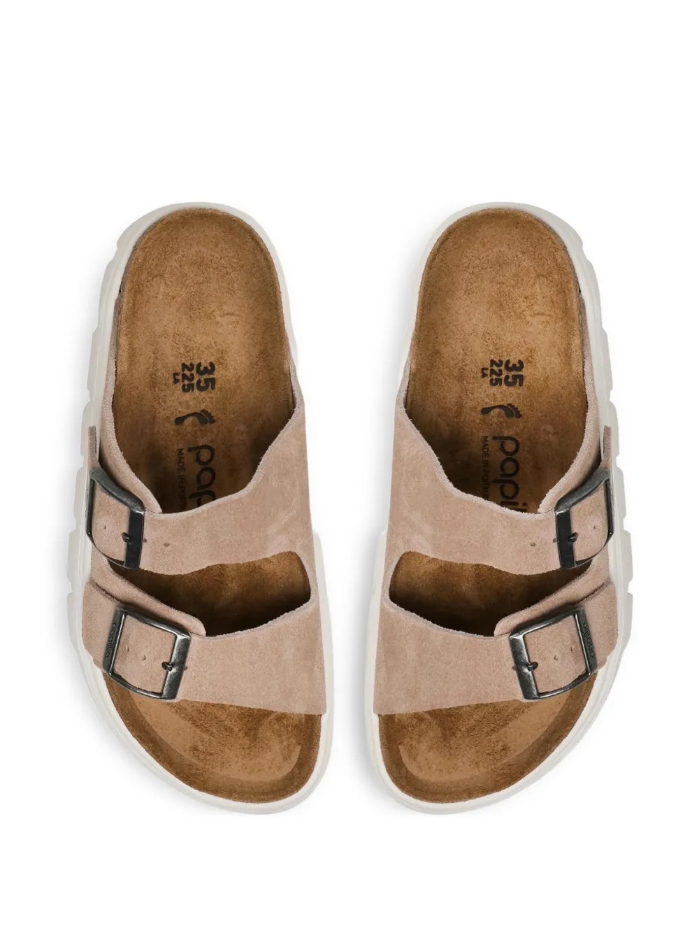 Birkenstock Chunky Arizona suede sandals Beige
