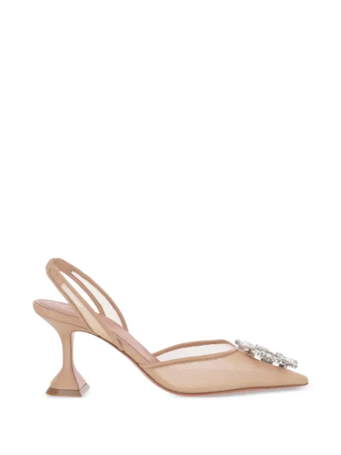 Amina Muaddi brooch-embellishment sling pumps