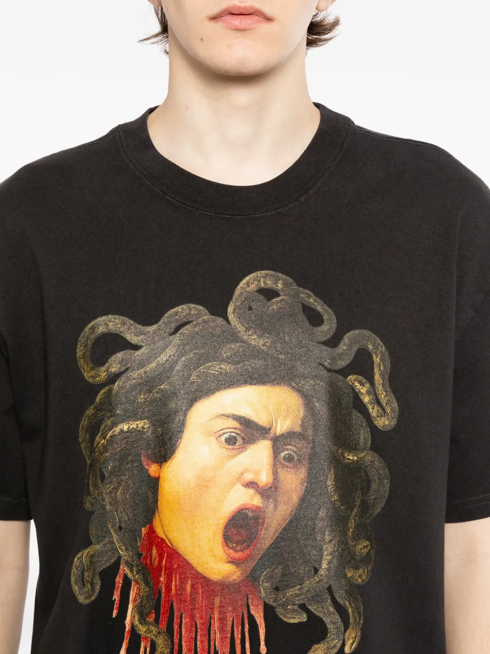 Melt T-shirt met grafische print Zwart