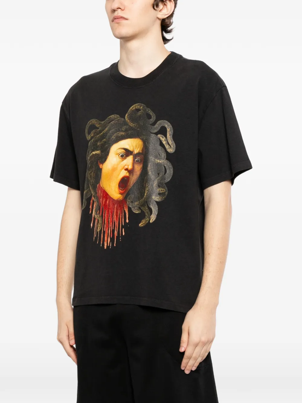 Melt T-shirt met grafische print Zwart