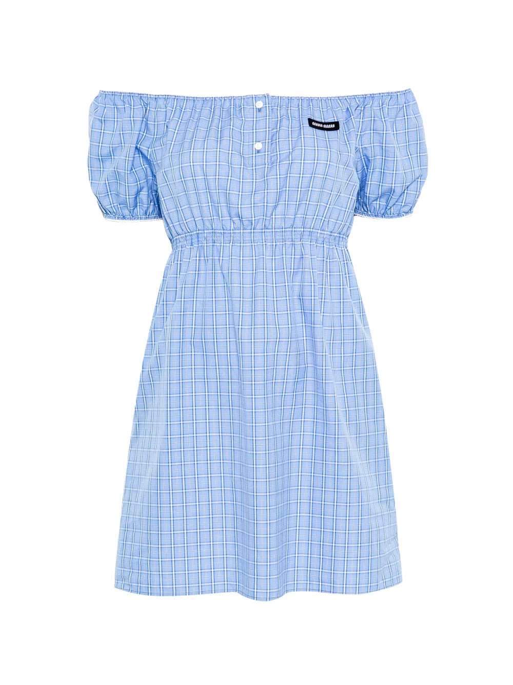 Miu Miu plaid-pattern mini dress - Blu
