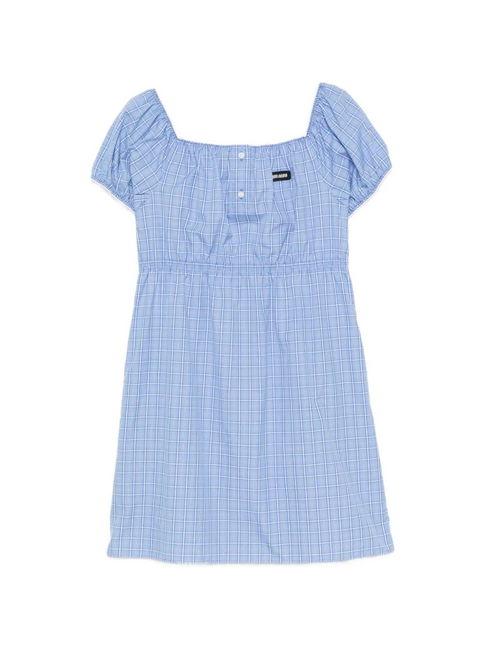 Miu Geruite mini-jurk Blauw