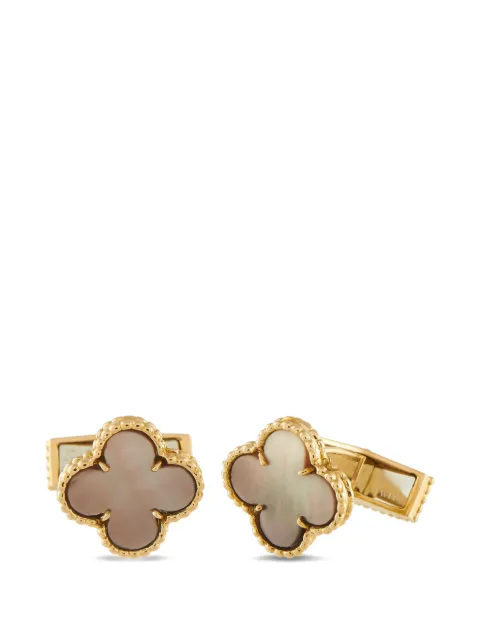 Van Cleef & Arpels Pre-Owned Alhambra clover mother of pearl cufflinks