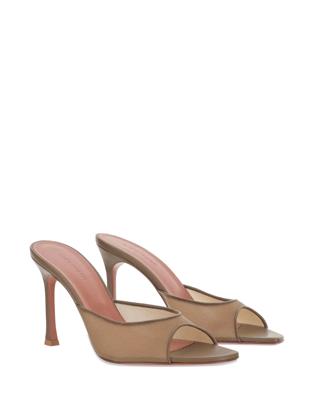 Amina Muaddi Alexa muiltjes Beige