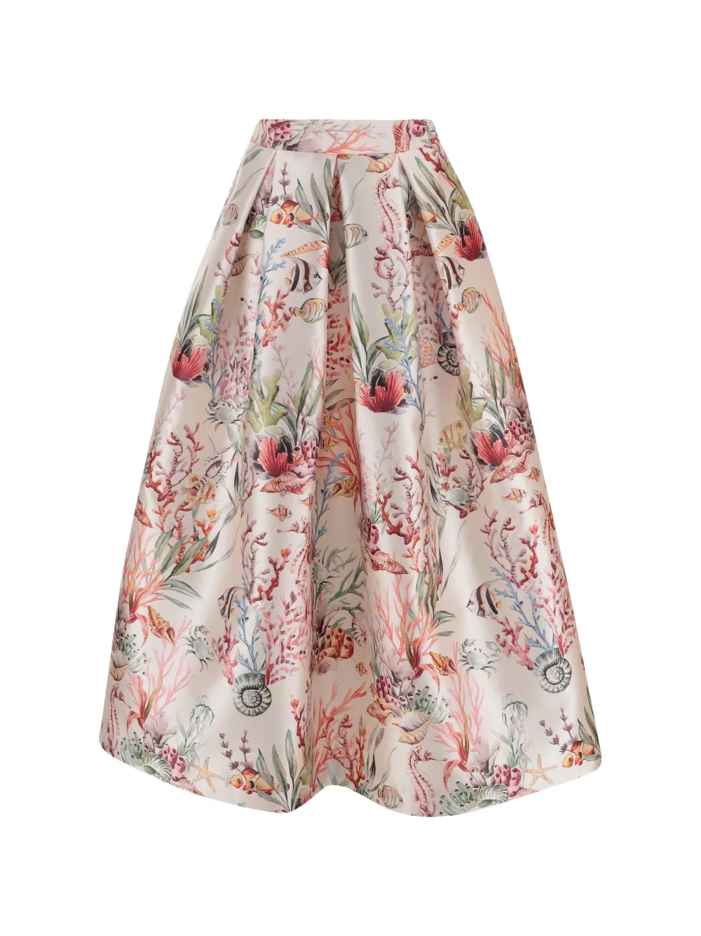 Lunatica Milano flared printed midi skirt - Toni neutri