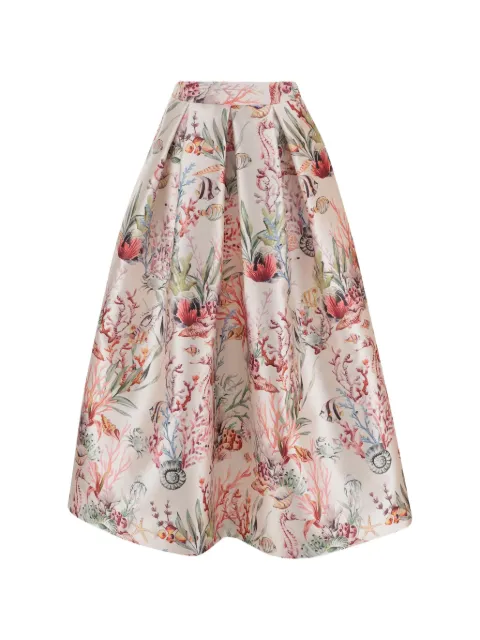 Lunatica Milano flared printed midi skirt
