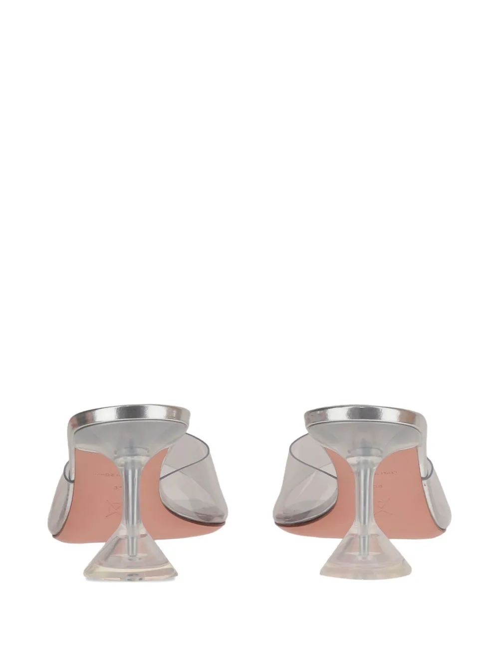 Amina Muaddi Taylor sandalen met open neus en hak Wit