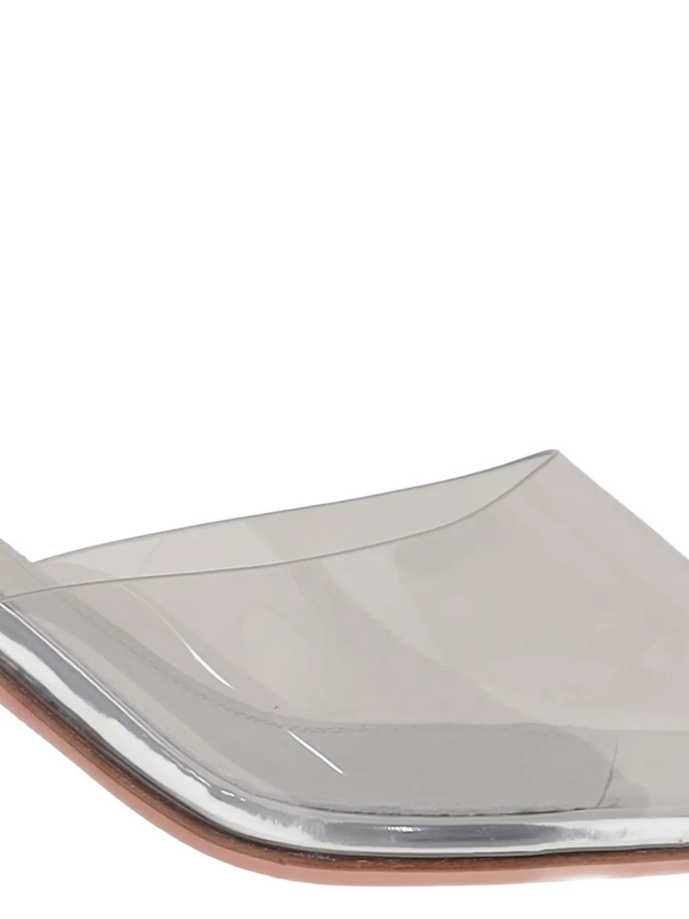 Amina Muaddi Taylor sandalen met open neus en hak Wit