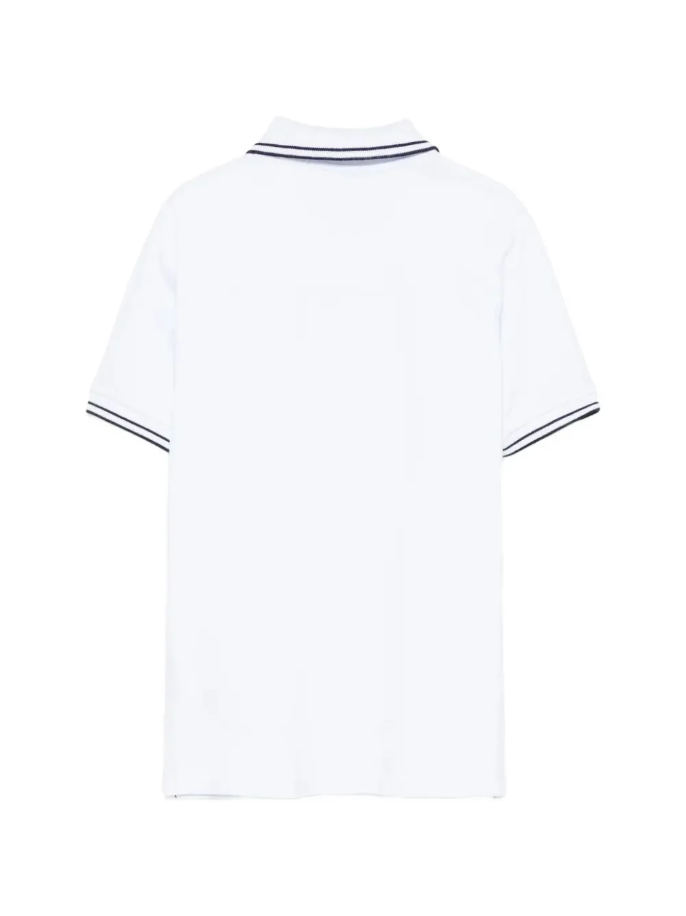 Stone Island Junior Poloshirt met knoopsluiting en logopatch Wit