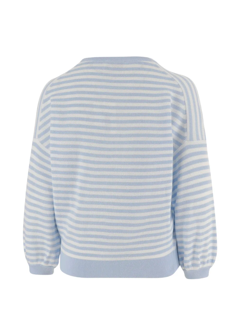  Bruno Manetti Striped Crew-neck Top - Blue 