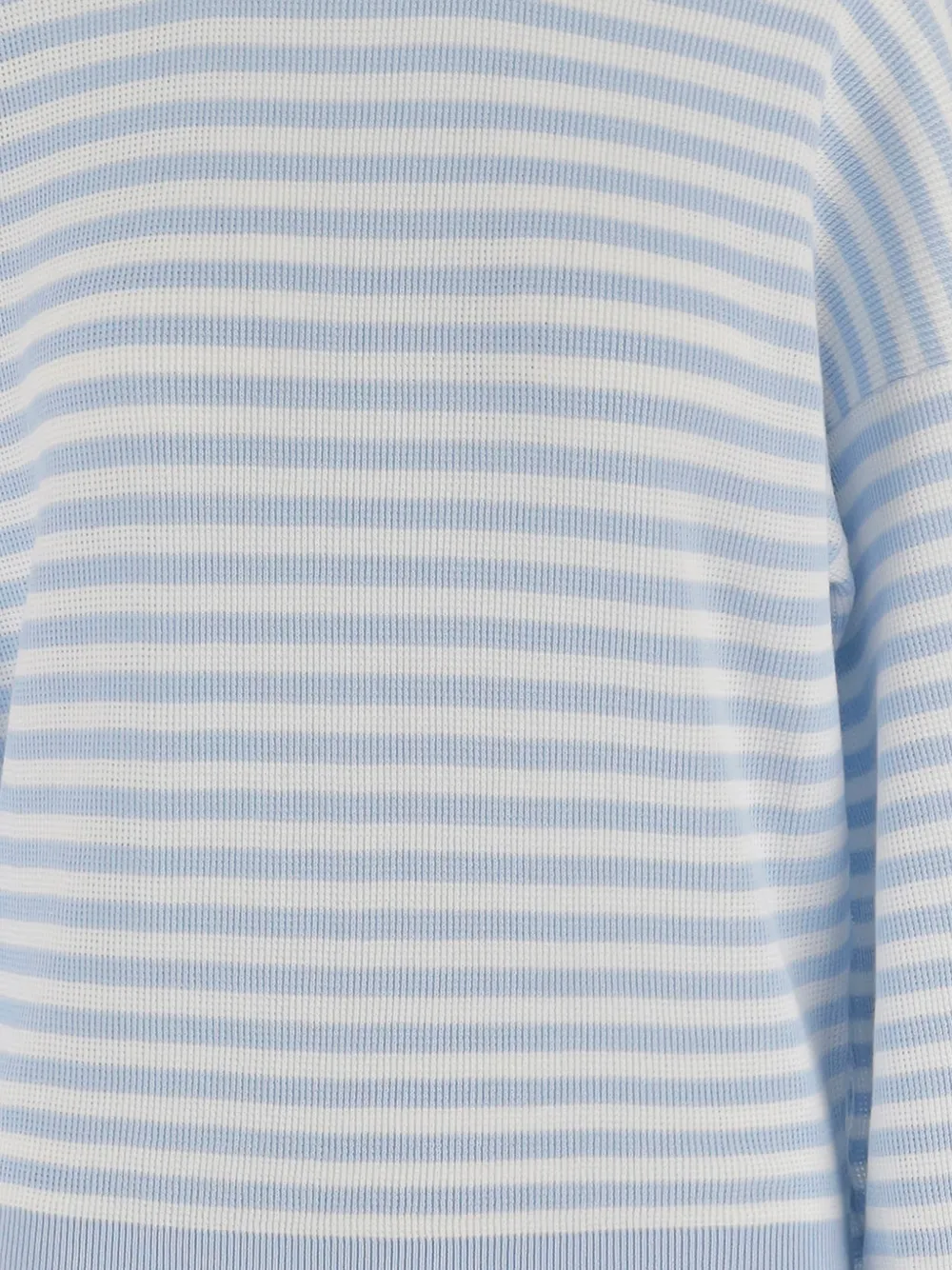 Bruno Manetti Striped Crew-neck Top - Blue 