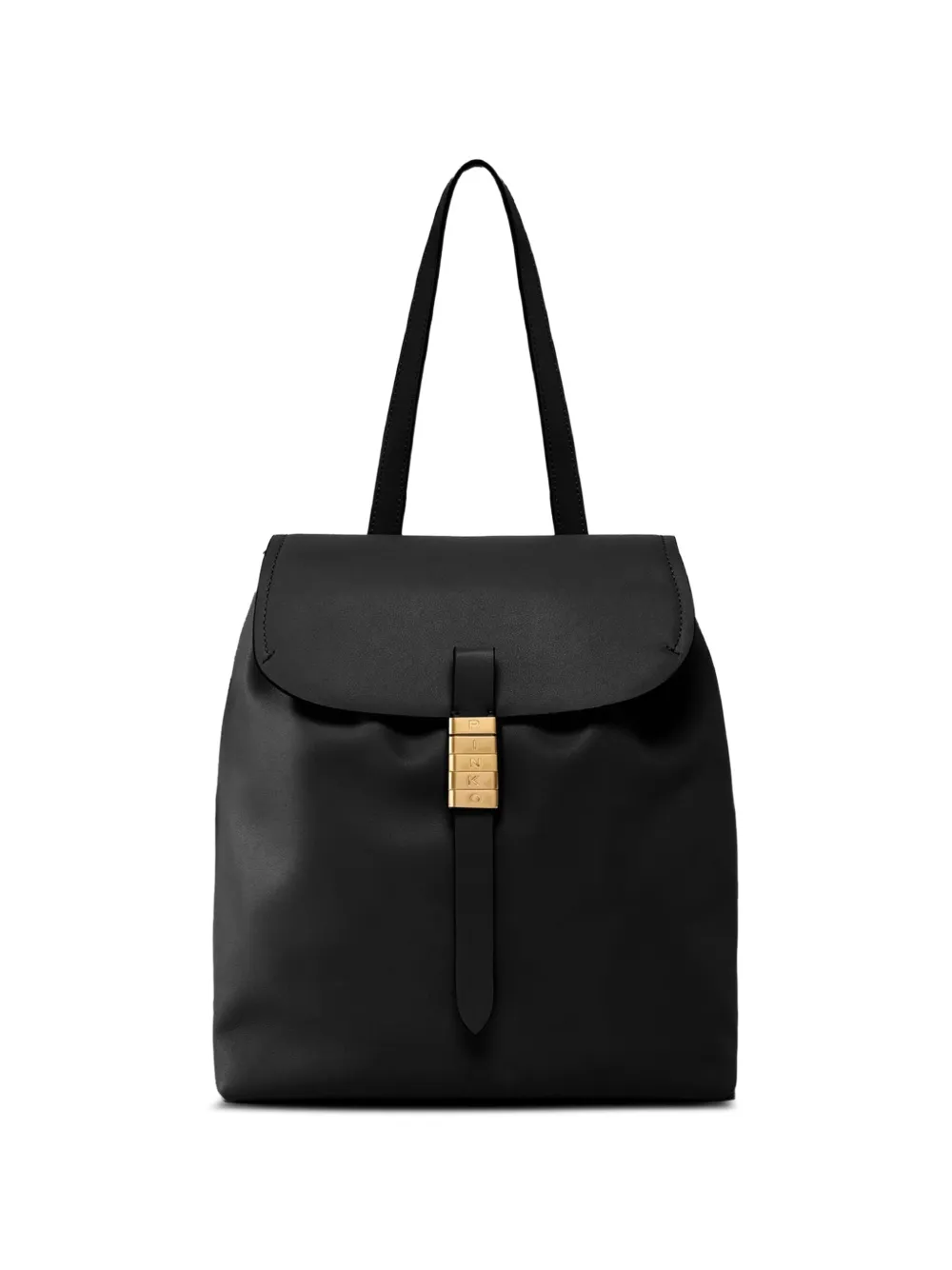 PINKO leather strap backpack - Nero