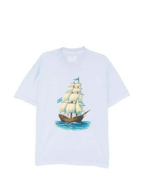 Melt boat print T-shirt