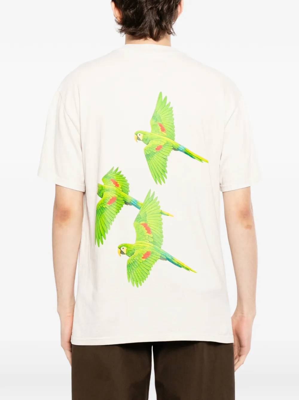 Melt T-shirt met print Beige