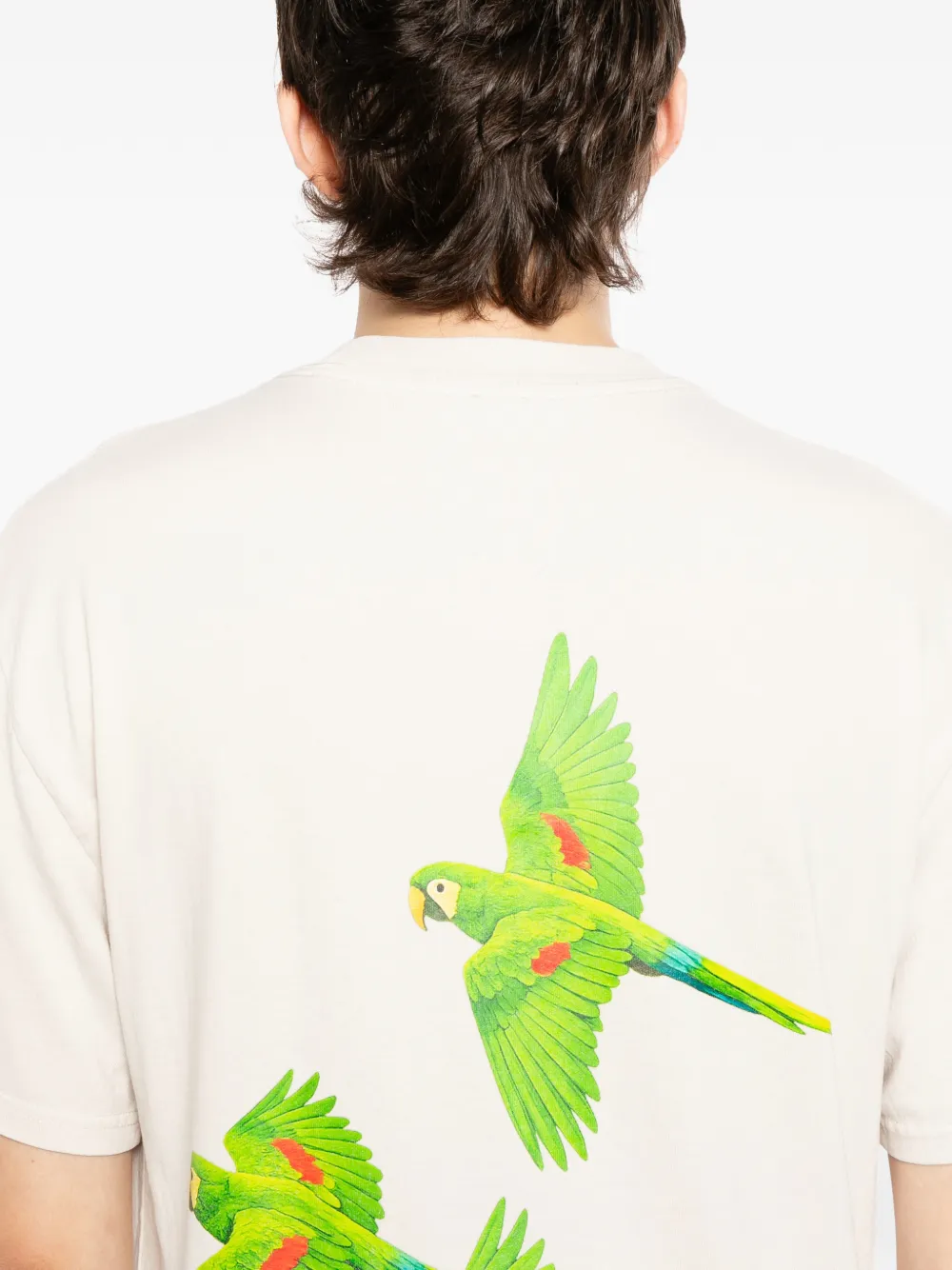 Melt T-shirt met print Beige
