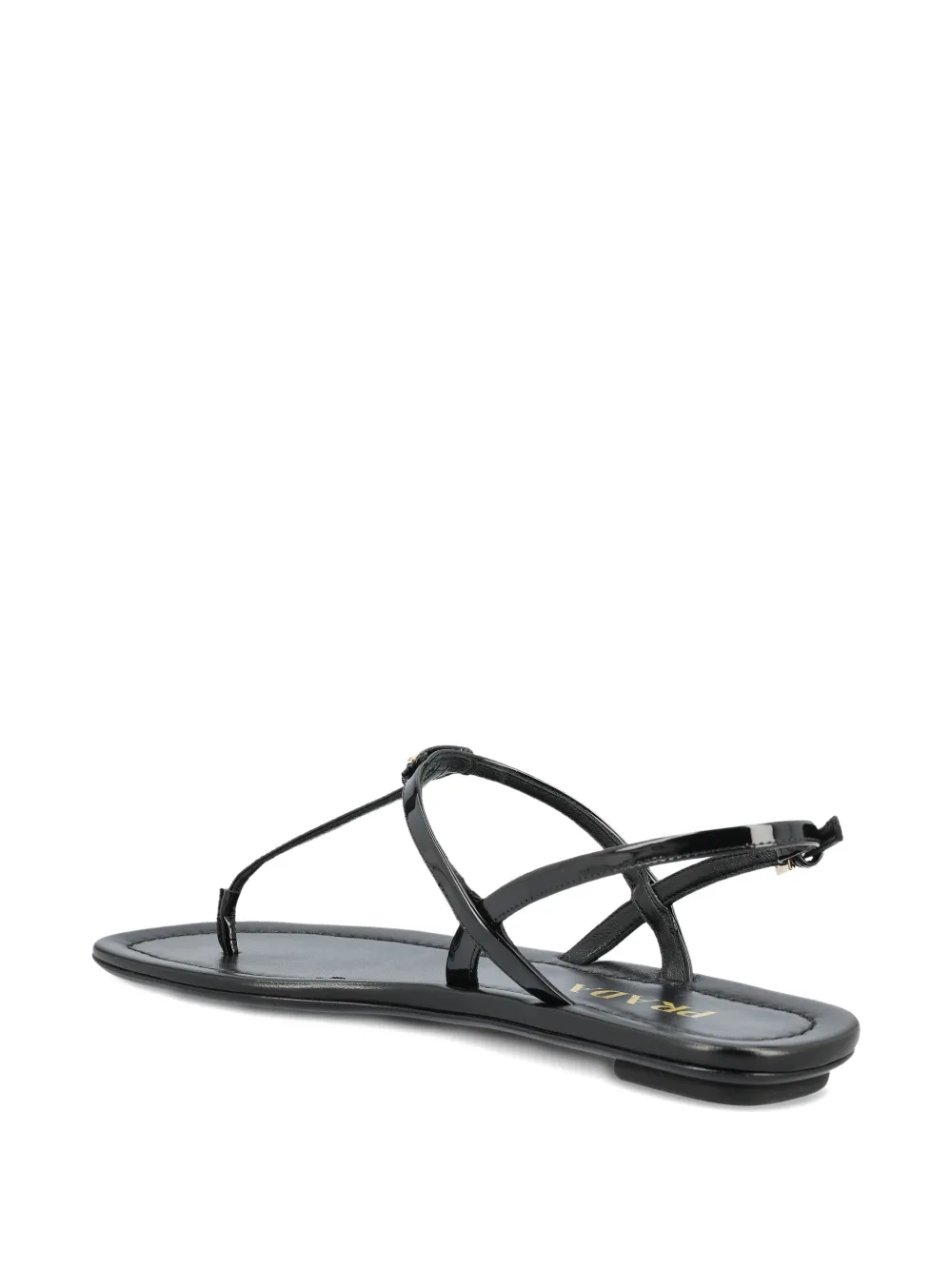 Prada leather sandals Zwart