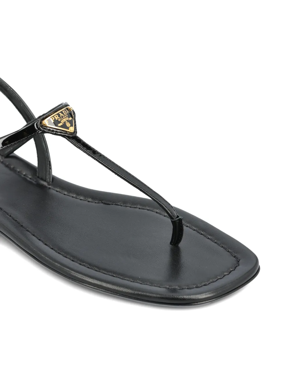 Prada leather sandals Zwart