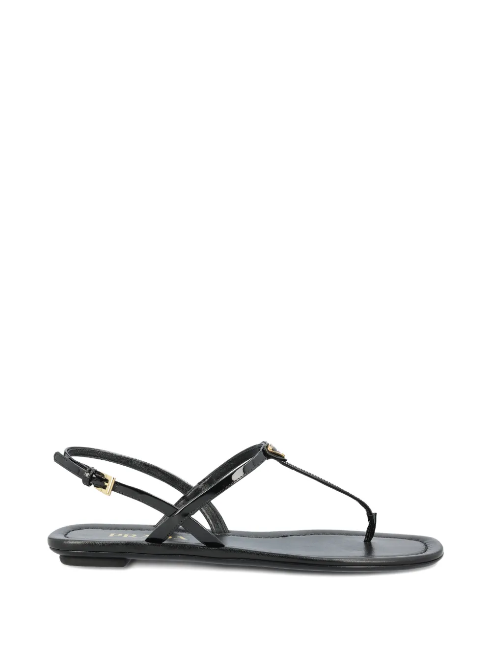 Prada leather sandals Zwart