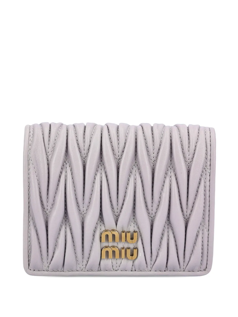 Miu Miu small logo quilted wallet - Viola