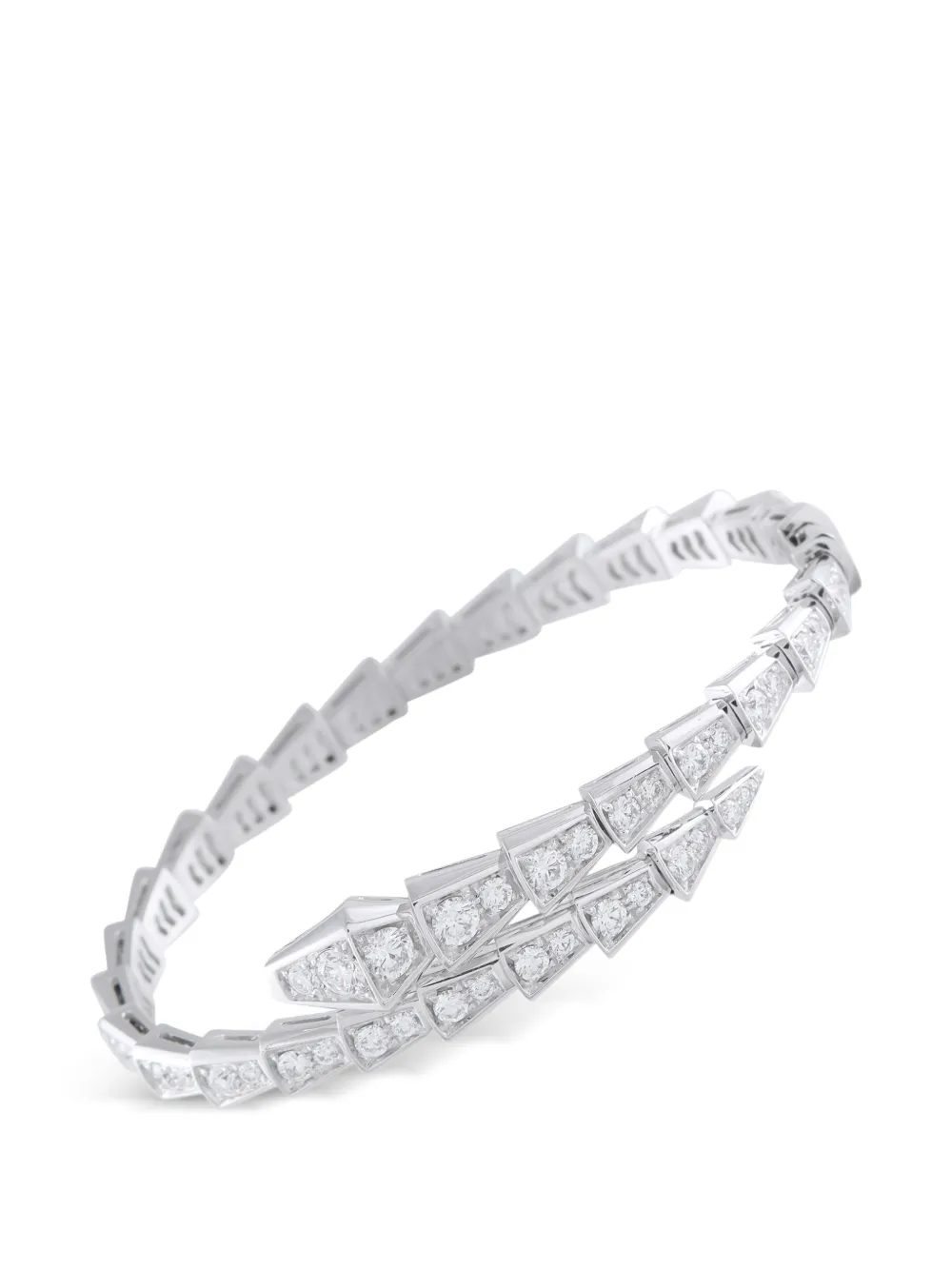 Bvlgari Pre-Owned Serpenti Viper crystal-embelshment bracelet - Argento