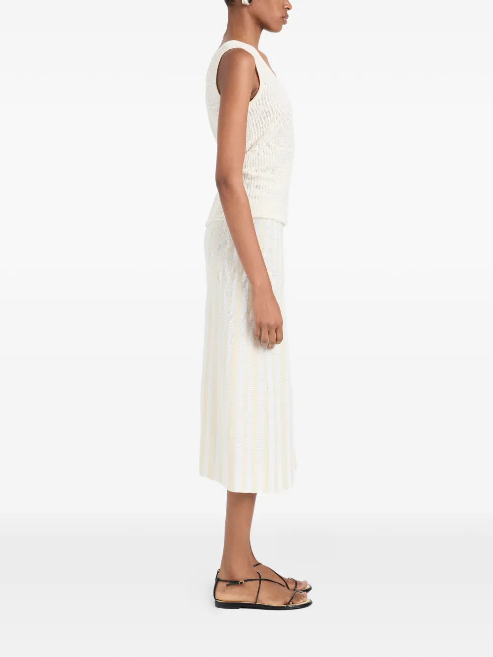 Proenza Schouler White Label Lennox ribgebreide top Beige