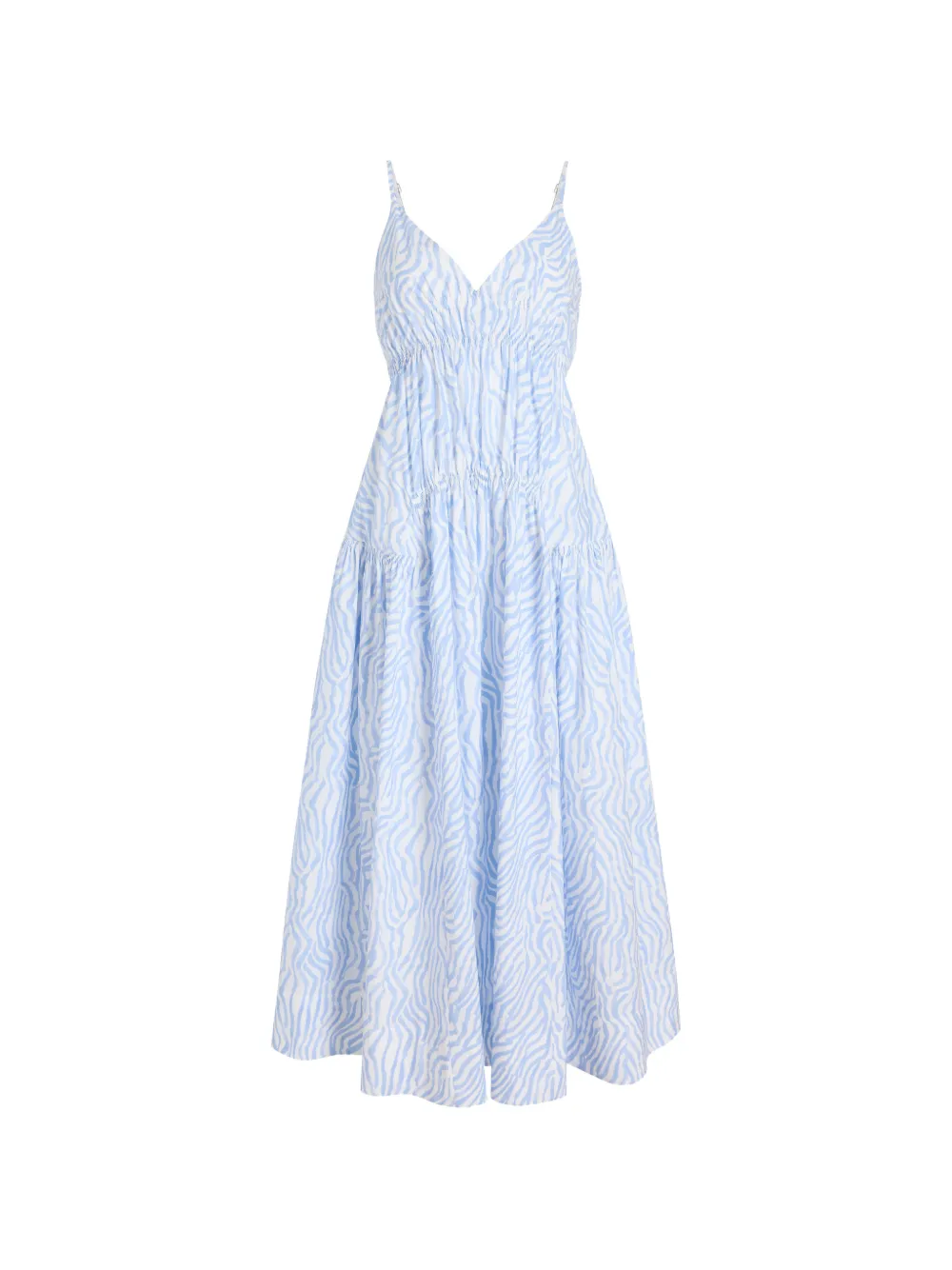 Proenza Schouler White Label Michelyn zebra-print maxi dress - Blu